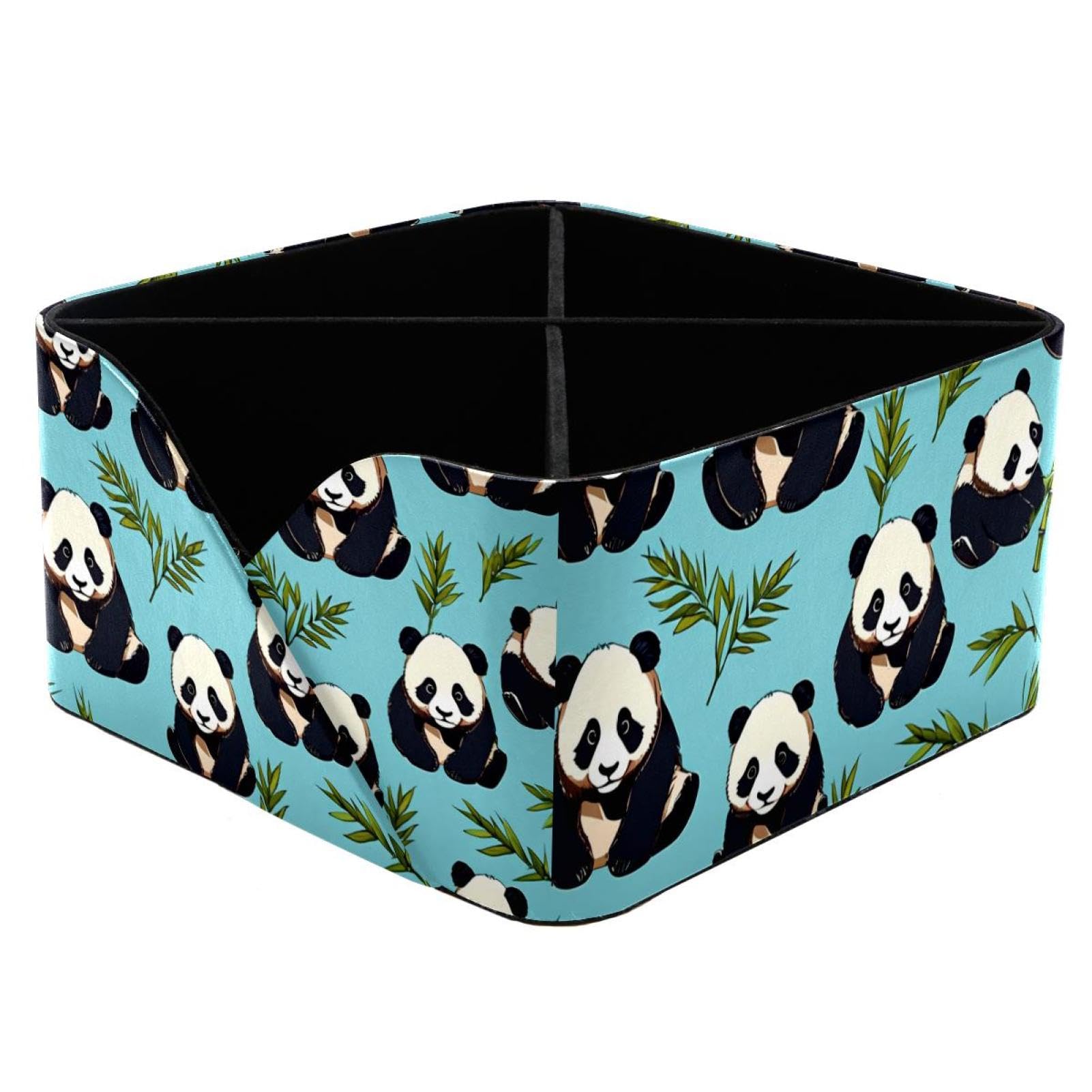 Porte-stylo panda mignon sur fond bleu, le cadeau idéal pour la rentrée