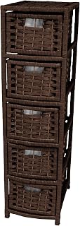 ORIENTAL FURNITURE - Cajonera de Fibra Natural (40"), Color marrón
