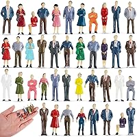 Vista 13 de Juexica 30 Piezas Figuras de Mini Personas 1:50 Escala Modelo de Trenes Arquitectónico Figuras de Personas Pintadas Figuras de Miniatura de Plástico