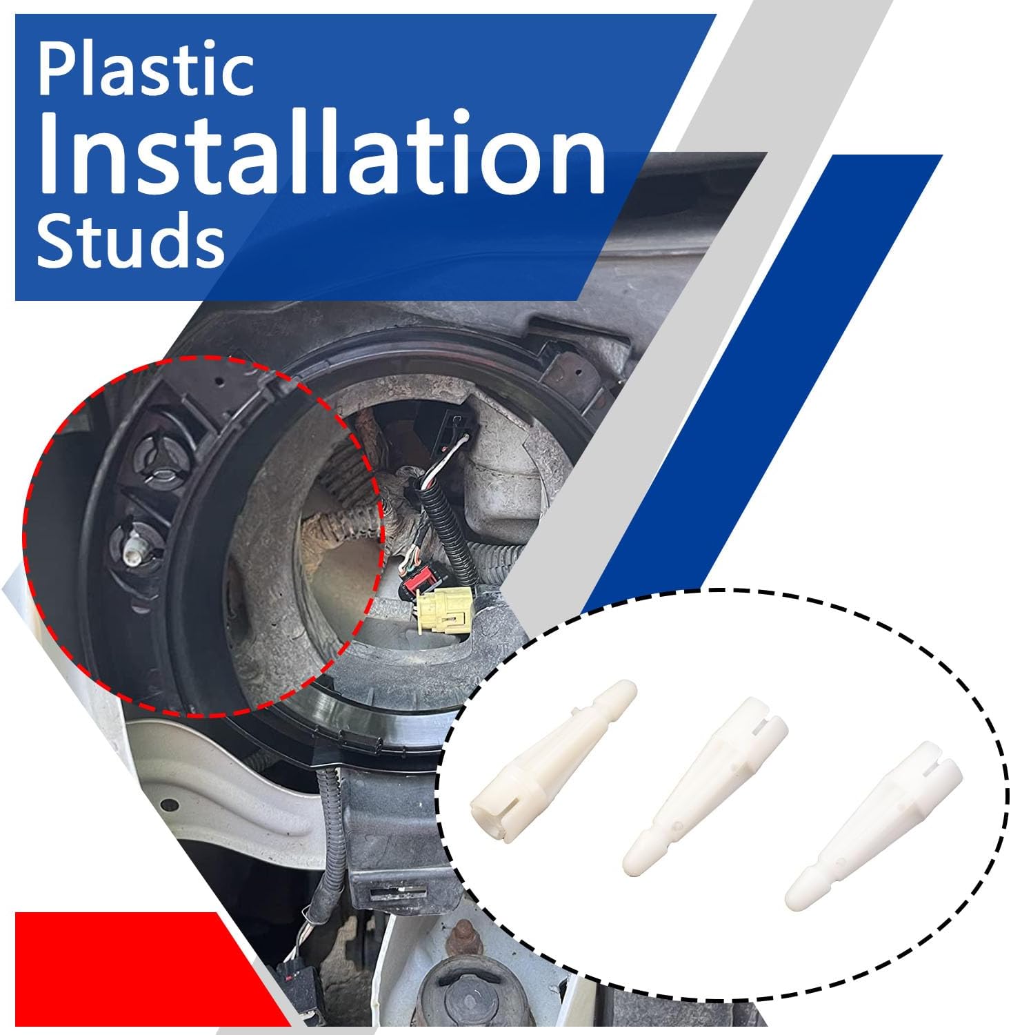 7 Inch Headlight Mount Bracket Retaining Bracket Ring kit Replacement for Jeep Wrangler JK 2007-2017 Front Left and Right Pair Black