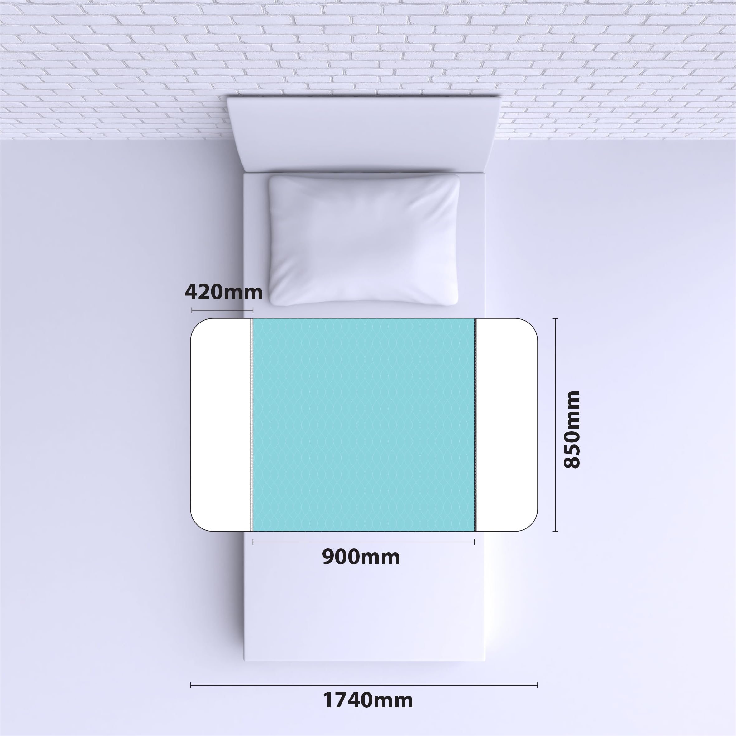 Aidapt VM842E - Paquet de 2 alèses avec Rabats repliables - 850x900x50mm