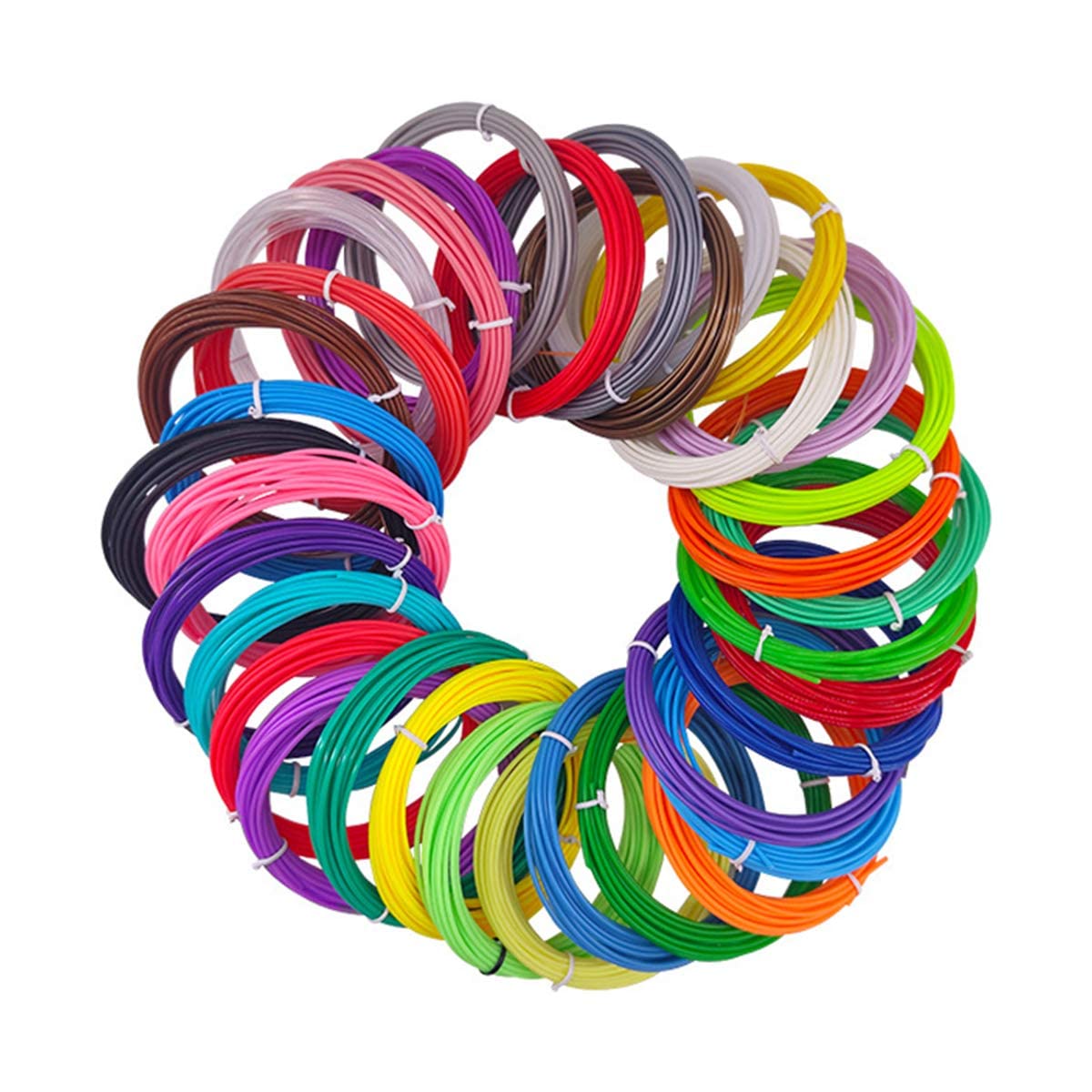 Voarge Filamento de 3D Pluma PLA 3D pluma filamento 10 colores, para Pluma 3d, Lápiz 3d, Materiales Impresión 3d, 1,75 mm 5 metros (16.4ft) cada color Apto para Mayoría