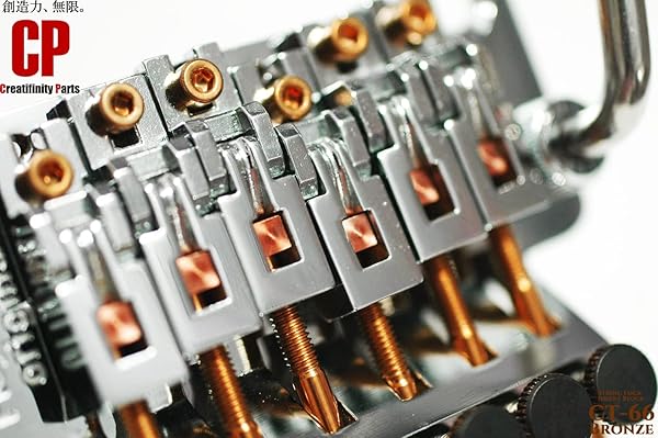 Creatifinity Parts ベルブラス インサートブロック / ブロンズ製(ベルブラス) FRT用 インサートブロック フロイドローズ等に 上品で煌びやかなサウンド CT-66-6P (6個セット)