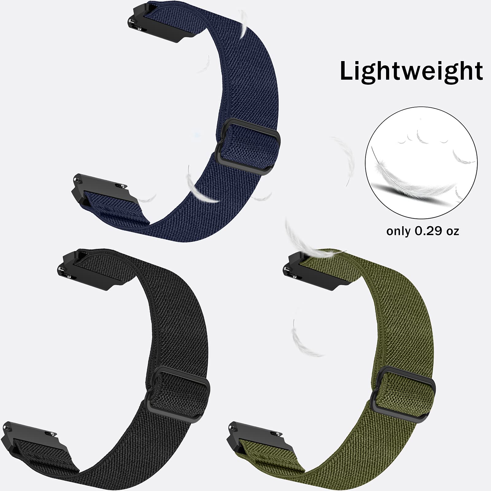 Cinturino per Amazfit GTS, 20mm Cinturino in Nylon Sportivo per Amazfit Bip 3, Bip 3 Pro, Amazfit Bip, Bip Lite, Bip U, Bip U Pro, Amazfit GTR 42mm, GTS 2 Mini, GTS 2, GTS 2e, GTS 3, GTS 4, GTS 4 Mini