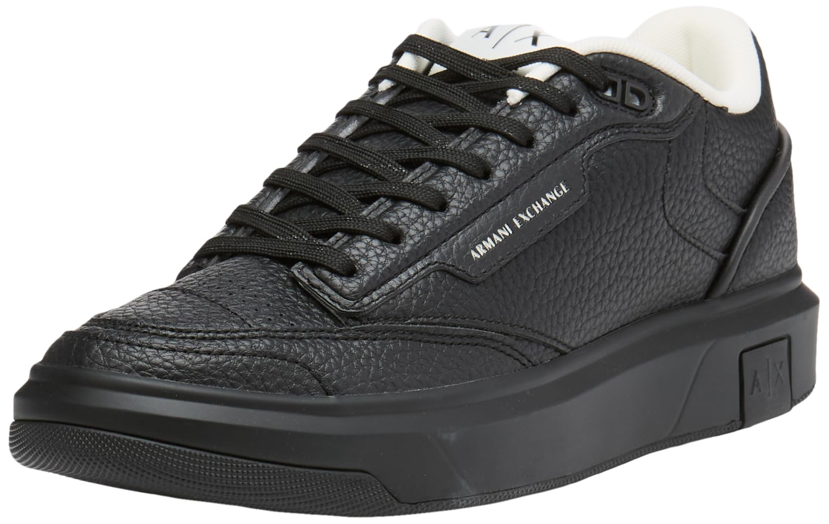 Armani Exchange Men's Venice, Logo Tab on Sole Trainers, Black, 41 EU