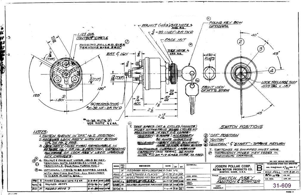 Pollak 31-609P Ignition Switch