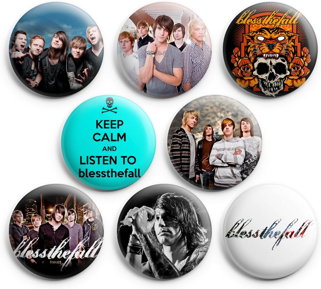 Blessthefall Pinback Buttons 8Pcs 1.25 inch Best For Jacket,T-Shirts