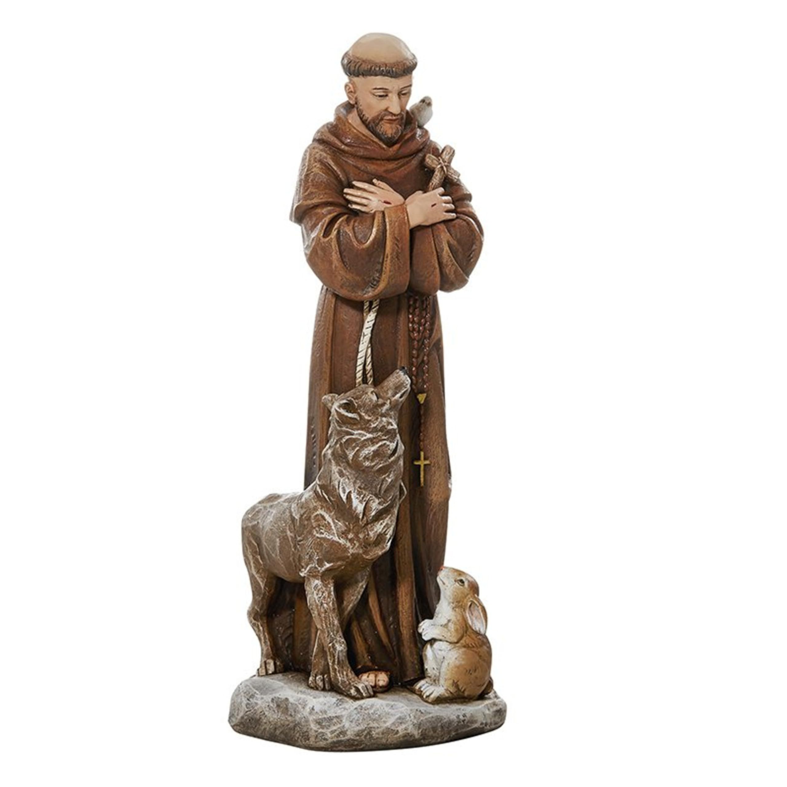 Avalon Gallery Catholic Saints Figurine - Toscana Collection Religious Statue, 8" H, Saint Francis