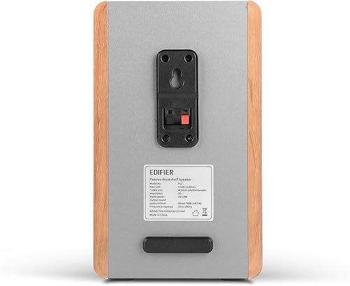 Miniatura 5 de Edifier P12 - Altavoz pasivo para estantería – Altavoces de 2 vías con soporte de pared integrado – Color madera, par – Necesita amplificador o