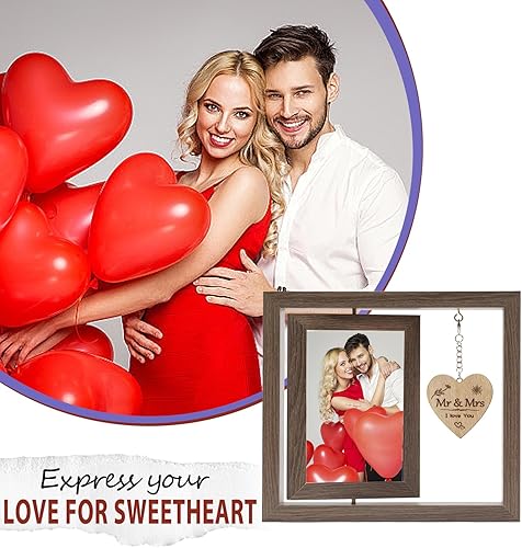 Miniatura 2 de Hooweti Regalos para señor y señora, regalos de boda, marco de fotos para novia y novio, regalos de aniversario de recién casados, regalos de San