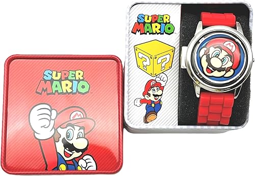 Miniatura 7 de Accutime Nintendo Super Mario Digital Flashing LCD Reloj de pulsera para niños, niñas, niños pequeños con correa roja (Modelo GSM4191AZ), Rojo -,
