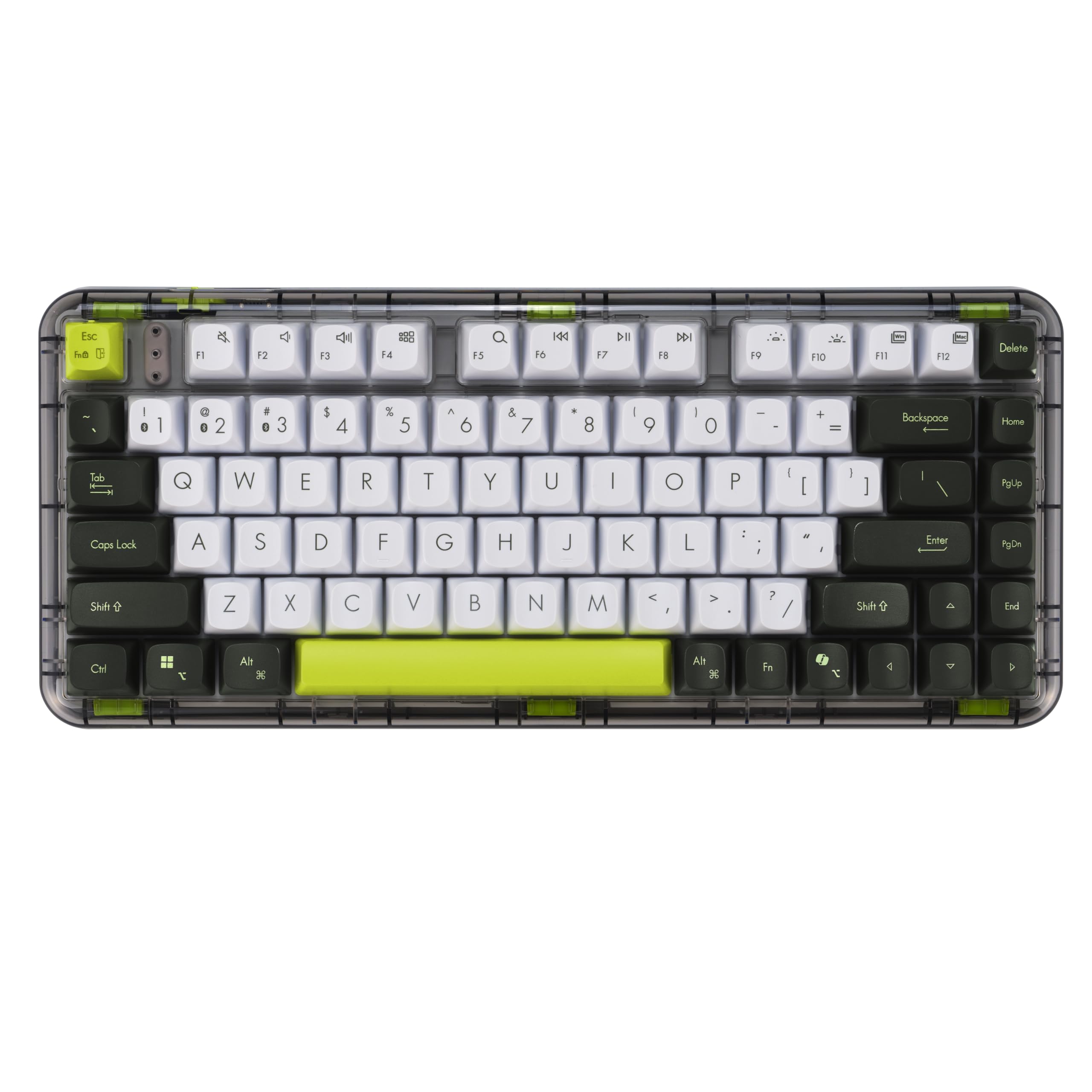 ROG KD201 Jelly75 Wireless Keyboard - Volt Green | Tri-Mode (BT/2.4GHz/Wired), Hot-Swappable, 1K Polling Rate, Smooth Quiet Typing, Windows/Mac Toggle, for Productivity/Gaming