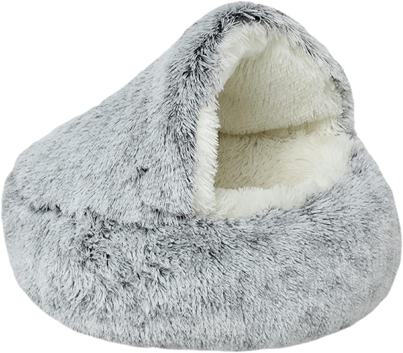 Cat Cave, Marshmallow Cat Bed, Calming Cat Bed, Donut Bed Small Fluffy Cat Beds for Indoor Cats Washable