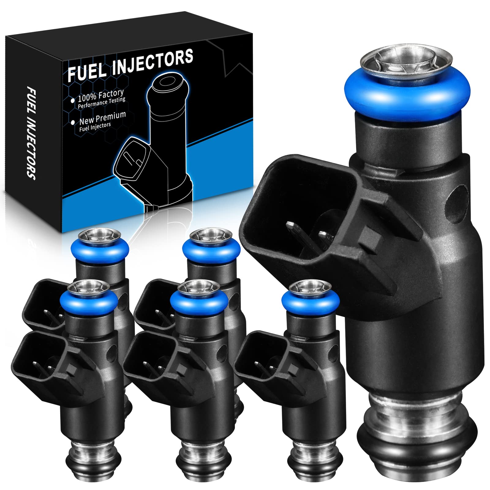 SZKAIDAG 12592648 Fuel Injectors Fit for:-Pontiac Montana G6 3.5L 3.9L V6 2006-09, for:-Chevy Uplander Monte Carlo Malibu Impala 3.5L 3.9L V6 2006-09, for:-Buick Terraza 3.9L V6 06 07, (6 pcs)