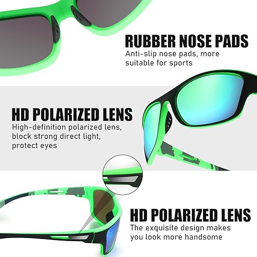 Miniatura 2 de TOODOO 4 pares de lentes de sol polarizados para hombre con protección UV, gafas de conducción deportivas para actividades al aire libre