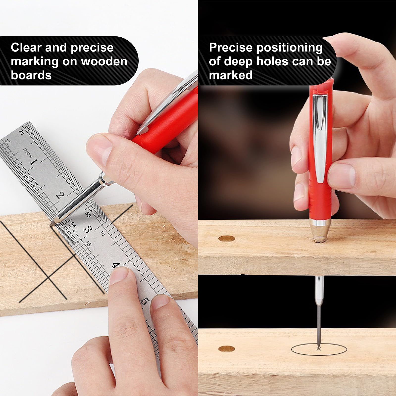DragonX2 Bleistiftminen 2.8mm - 54 Stück Set Für Zimmermannsbleistift, 5 Farben