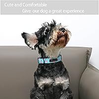 Vista 5 de Aring Pet Collar de algodón, ligero y ajustable, con hebilla de liberación rápida para perros pequeños, medianos y grandes, para cachorros, XS