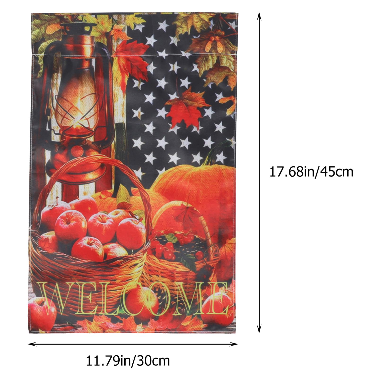 Yardwe 3er-set Herbst-gartenflaggen Thanksgiving-kürbis-banner Frische Willkommensbrief-drucke Für Herbstdekorationen 2 Stück X 3