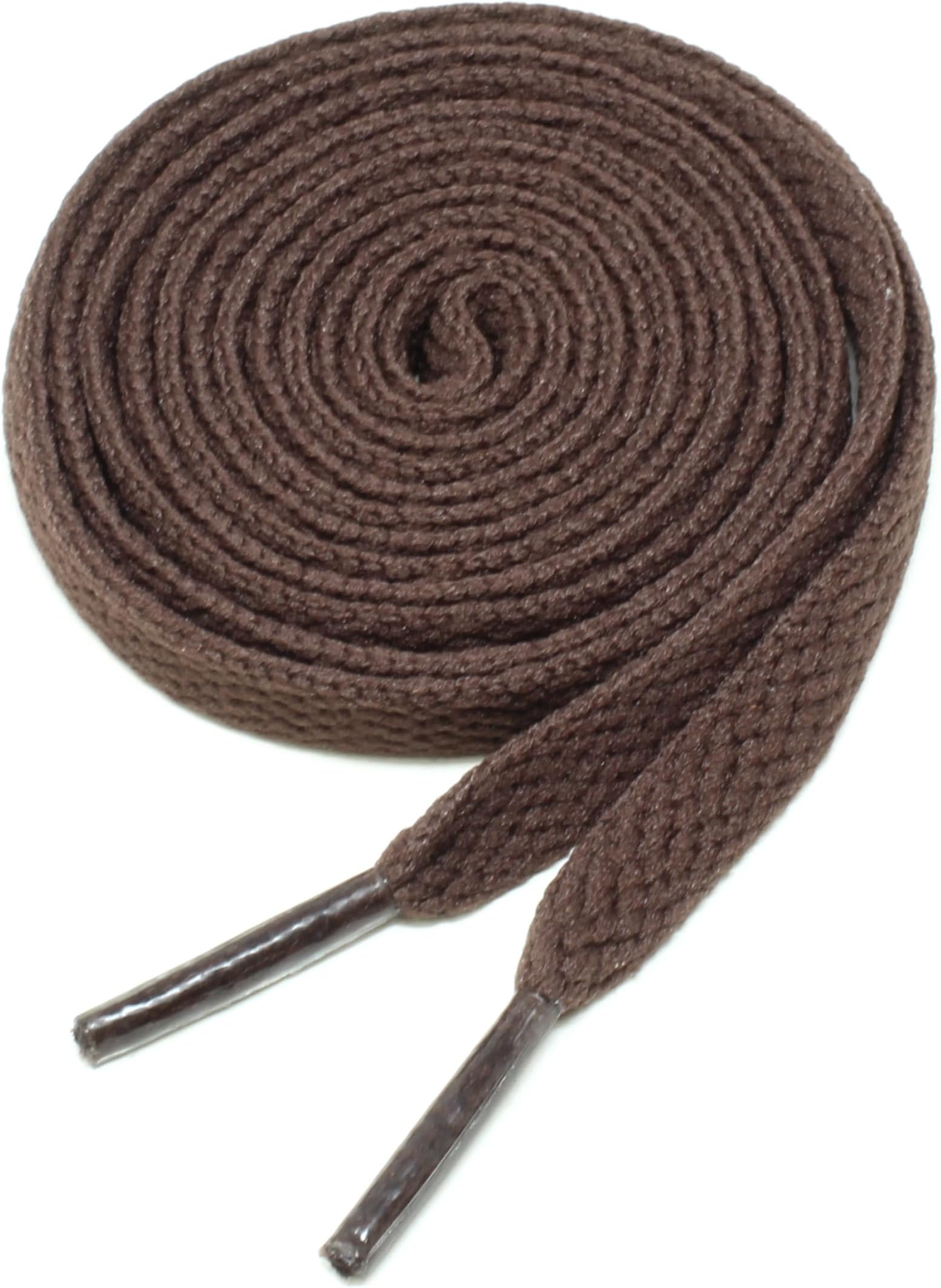 Flat Shoelaces 5/16" Wide Solid Color Strings for Athletic Sneakers Boots & Shoes - 27"-72" Length Shoe Laces