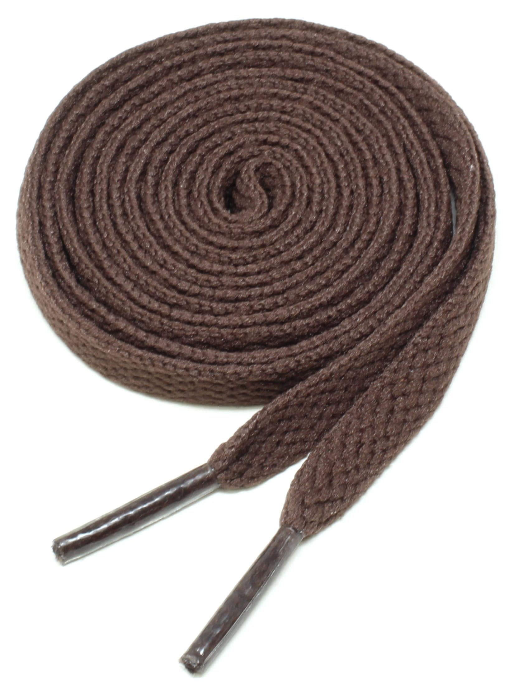 Flat Shoelaces 5/16" Wide Solid Color Strings for Athletic Sneakers Boots & Shoes - 27"-72" Length Shoe Laces