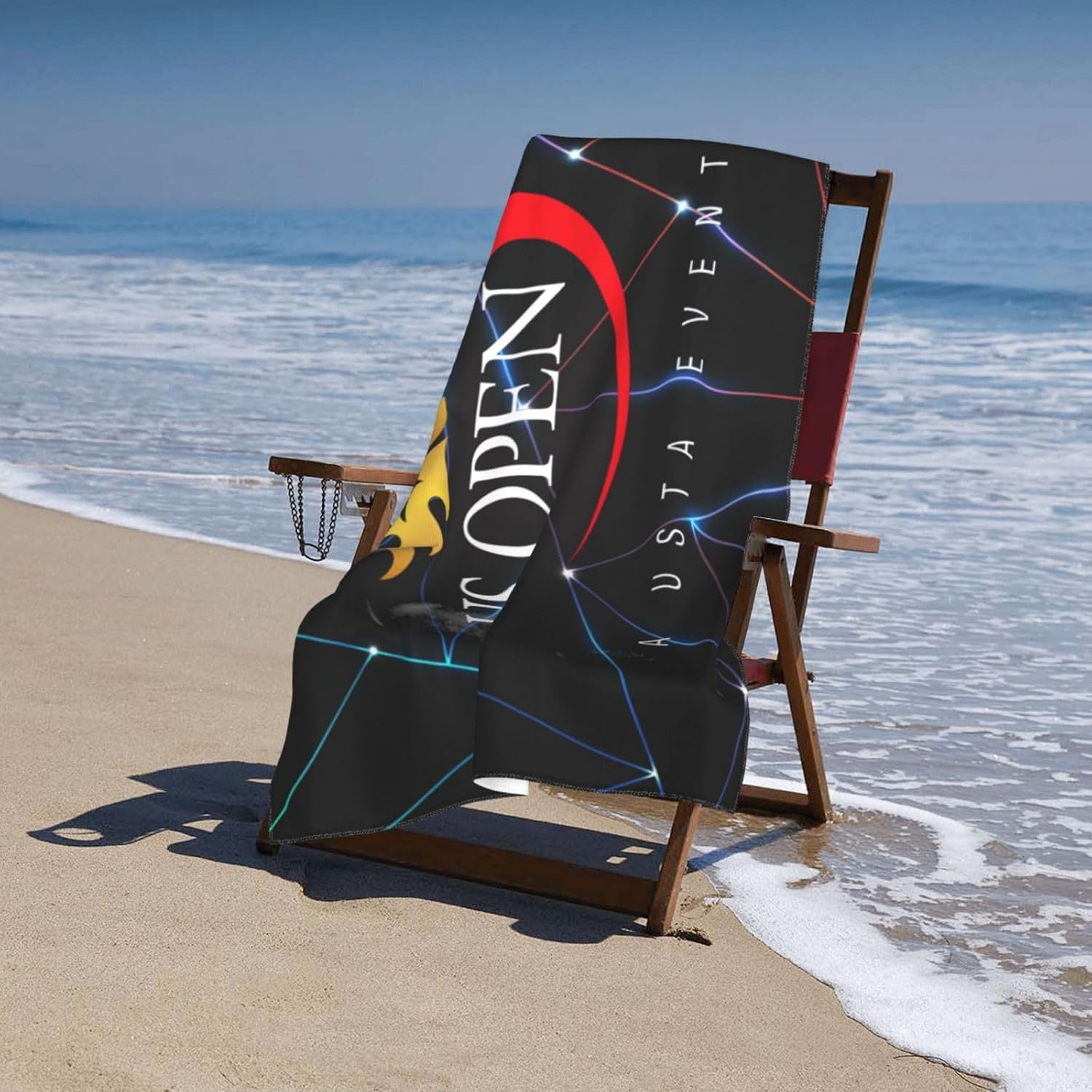 Lujzwop Us Open Tennis Beach Towel, Oversized Pool Towel, Quick Dry Microfiber Beach Towel for Men and Women