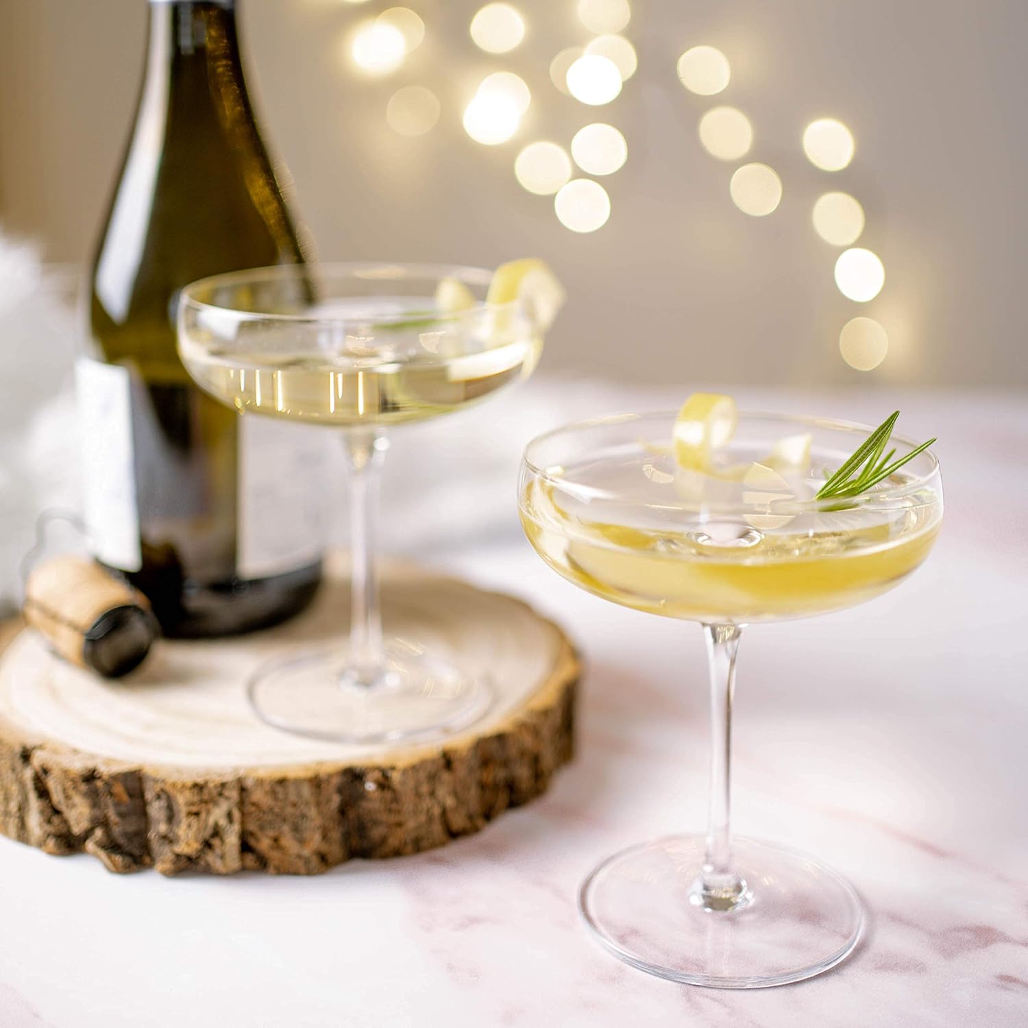 Vemacity Martini Glasses Set of 2 (300ml), 2 X Martini Glasses With Transparent Accessories, 2 x Martini Coupe Glasses - Image 4