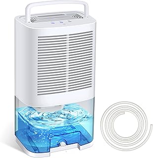 Gocheer Upgrated 64oz Dehumidifiers for Home 8000 Cubic Feet (800 Sq.ft) Dehumidifier for Basement with Drain Hose Quiet Small Dehumidifiers for Bedroom Portable Dehumidifier for Bathroom Home Closet RV Kitchen Garage Camper 003