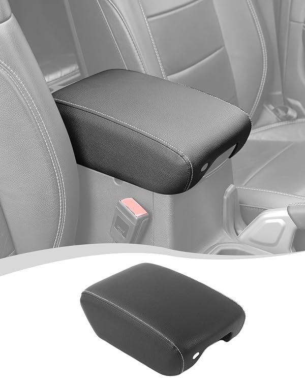 Hoolcar Armrest Pad Cover Center Console Lid Cover Compatible with Jeep Wrangler JL JLU & Gladiator JT 2018-2025, Leather Console Replacement, Black by Hoolcar - Used condition - Image 2