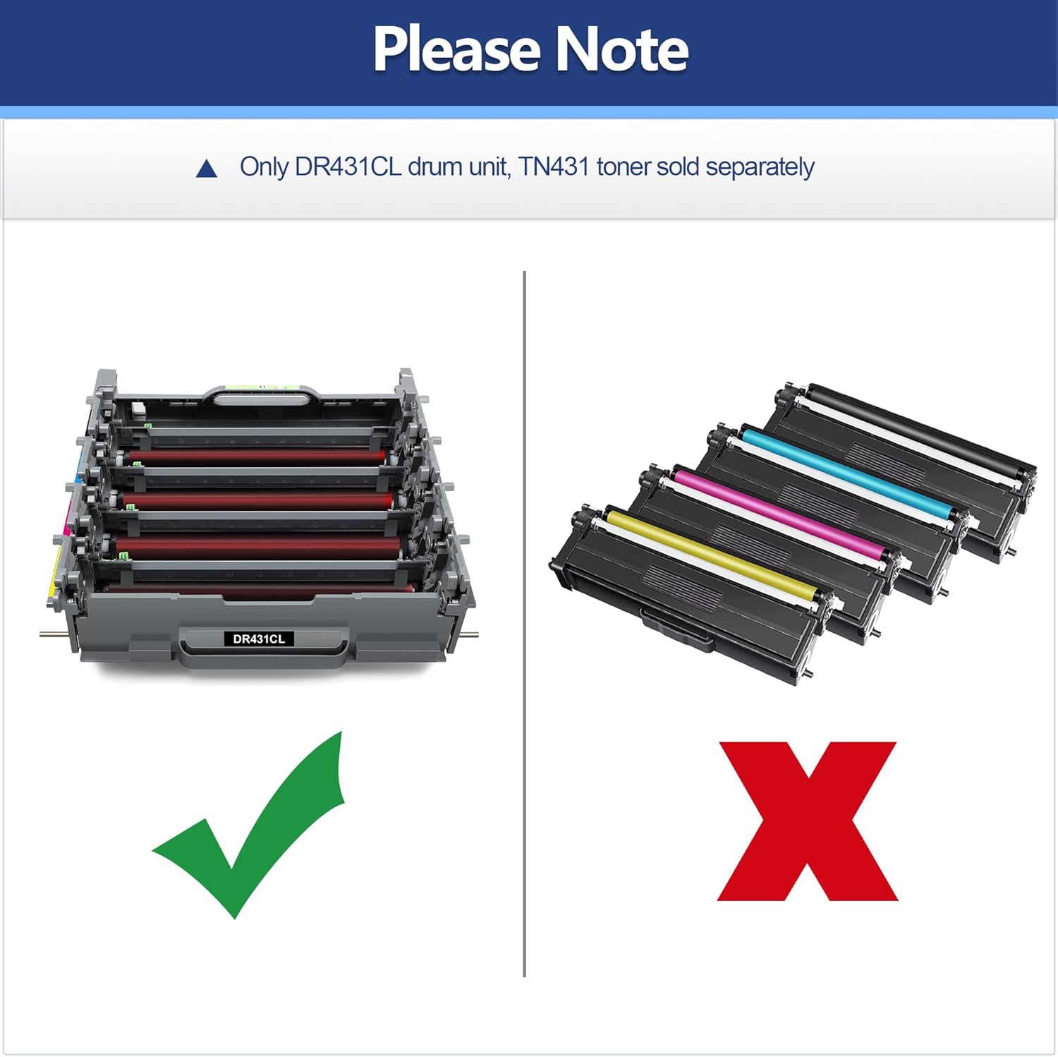 DR-431CL Drum Unit Replacement for Brother DR431CL Drum Unit HL-L8260CDW HL-L8360CDW HL-L8360CDWT MFC-L8610CDW MFC-L8900CDW Printer, DR 431CL Drum Up to 31,000 Pages (Only Drum)