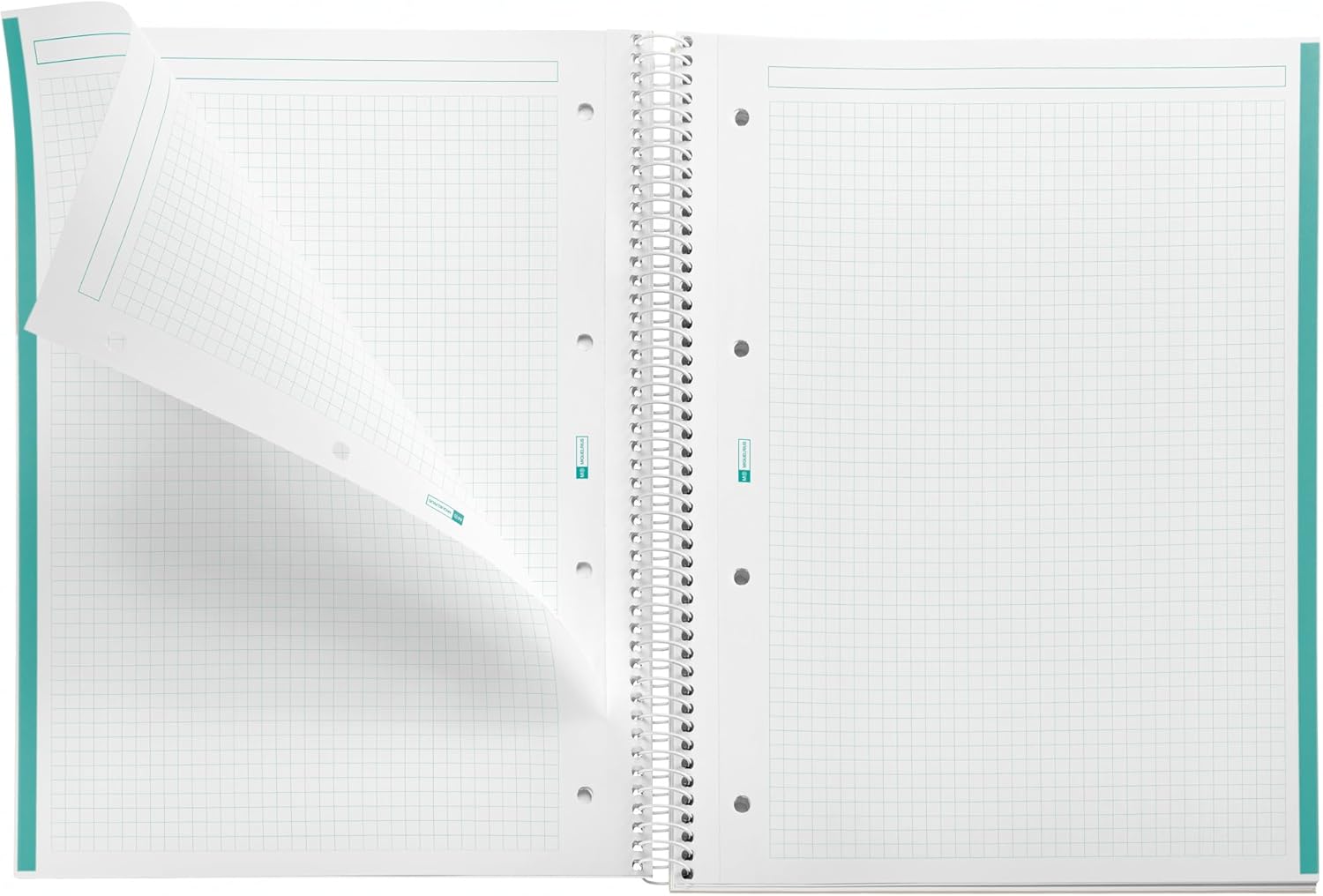 Miquelrius A4 Spiral Notebook, Emotions Navy – Grid Turquoise