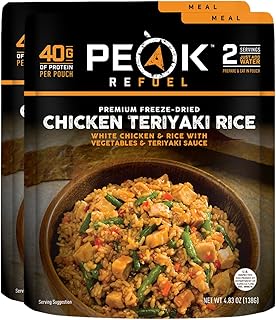 Peak Refuel Chicken Teriyaki Rice | 40g Protein | 580 Calories | 100% Real Meat | Premium Freeze Dried Backpacking & Campi...