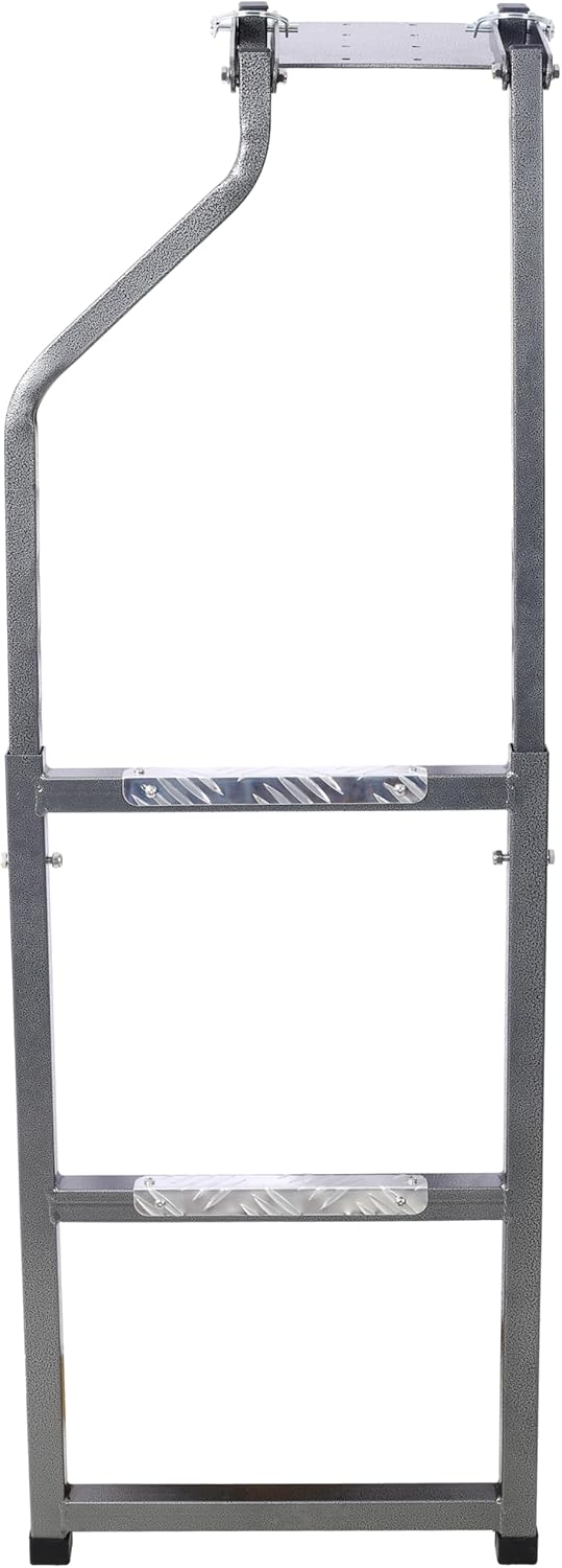 Pickup Truck Tailgate Ladder - Universal Extension Tailgate Step with Stainless Steel Self Drilling Hex Screws, Aluminum Step Grip Plates & Sturdy Rubber Ladder Feet, Easy Install