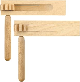 2 Stück Holzratsche Geräusche Maker, Holz Spinning Ratsche, Krachmacher, Holz Rassel Ratsche, Musikinstrument für Kinder, für Spiele Parteien Veranstaltungen, Sportveranstaltungen