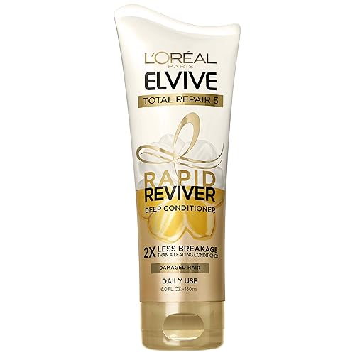LOreal Paris Elvive Total Repair 5 Rapid Reviver - Acondicionador profundo repara el cabello dañado sin dejar en el tiempo protector del calor con