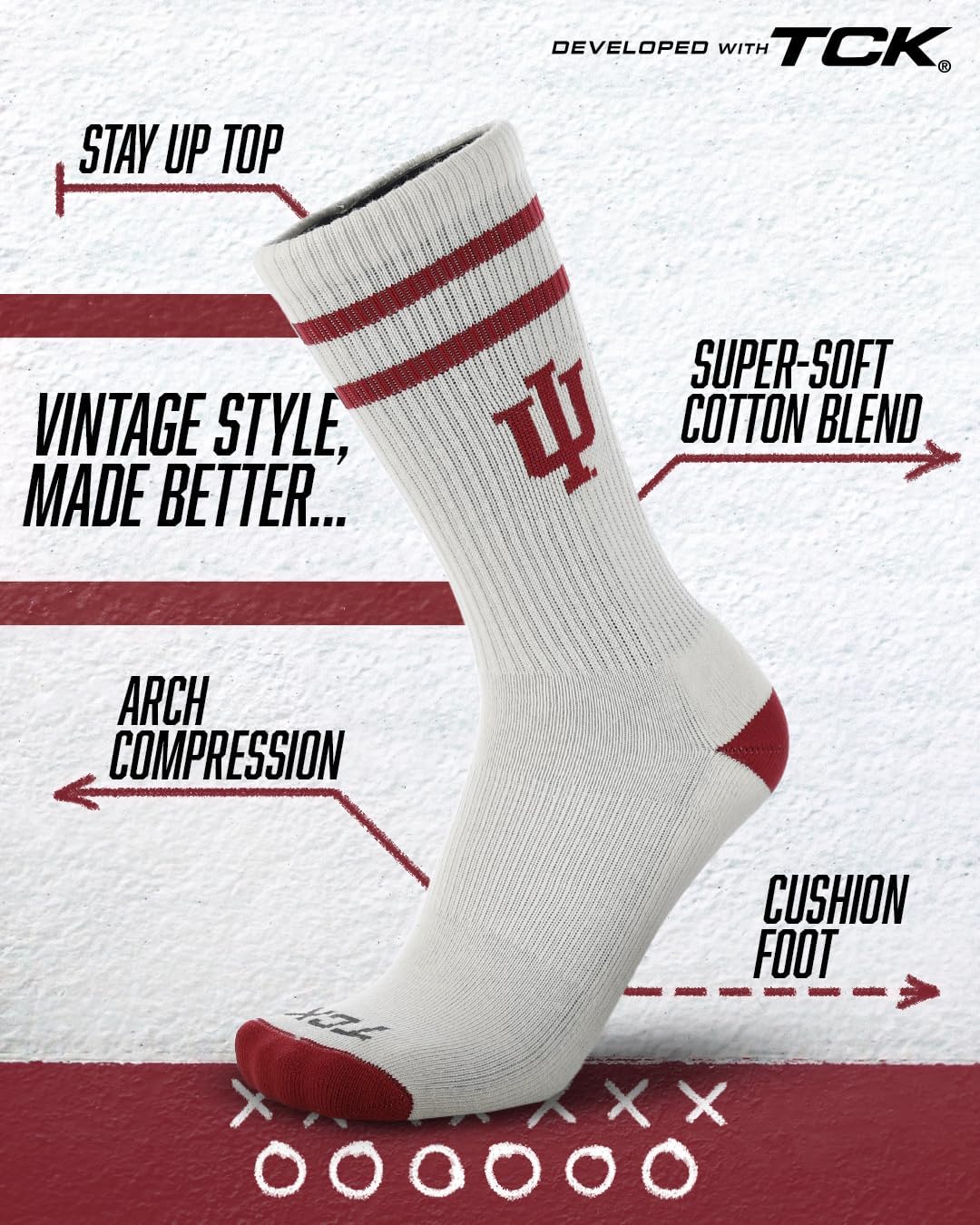 Vintage NCAA College Socks For Men and Women, Classic Soft Cotton Sock - Image 4