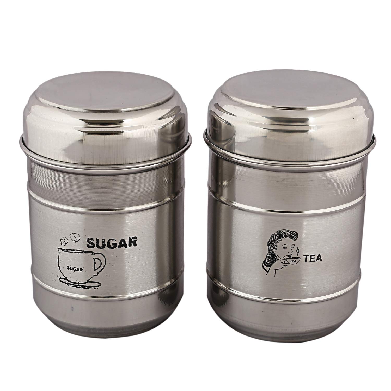Heart Home Stainless Steel 2 Pieces Sugar Tea Container Set (Silver) - CTHH010306 (B0864MG1WQ) Amazon Price History, Amazon Price Tracker