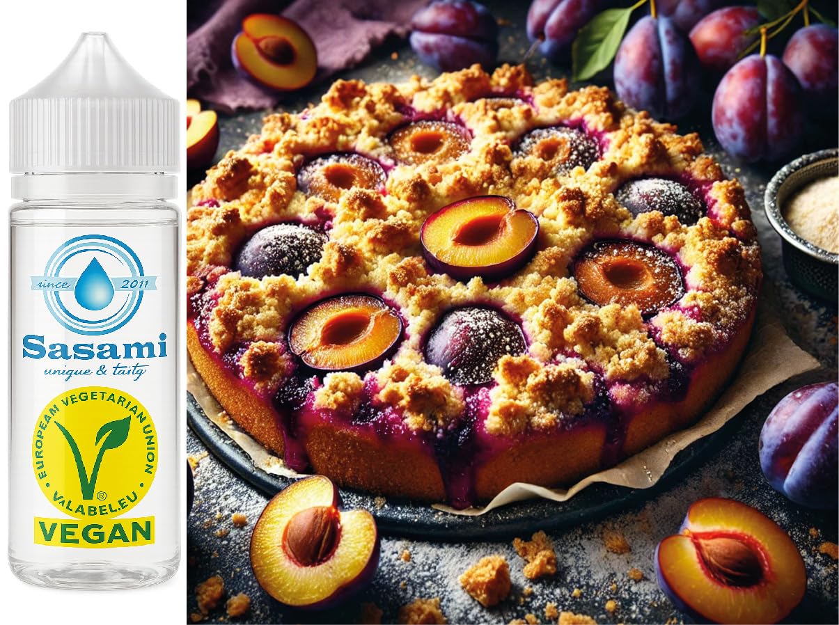 Ciasto ze śliwką z kruszonką aromat koncentrat – Wegański – Sasami – 100ml
