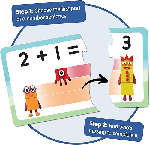 Miniatura 3 de hand2mind Numberblocks - Juego de rompecabezas para añadir y restar juegos de suma y resta rompecabezas de matemáticas números para niños pequeños y