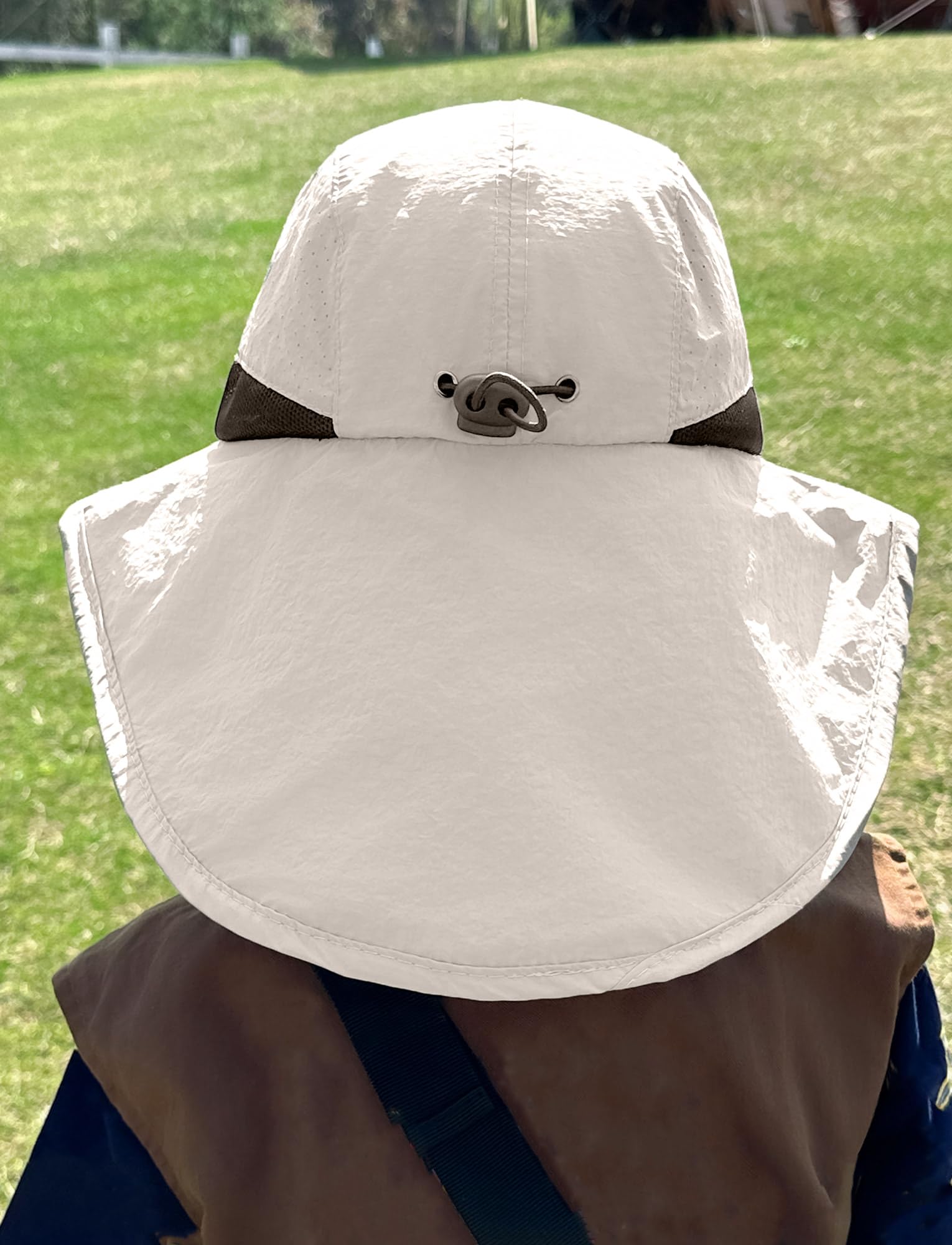Happy Cherry Chapeau de Cou Protection Enfants Large Bord Chapeau de Soleil pour Garçon Fille Anti-UV Casquette Réglable