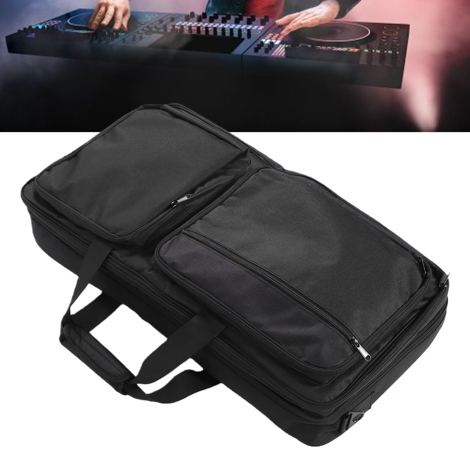 AMONIDA Torba do Przechowywania Kontrolera Dj o Wymiarach 56x17.8x29.2cm dla Muzyków Podróżujących Smartphonesędzy Miejscami Koncertów na żYwo Pasuje do Kontrolerów Flx4 Sb3 Sb2