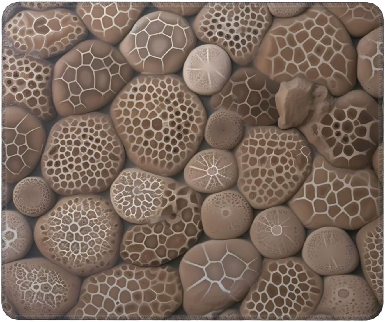 Petoskey Stone Mouse Pad Rectangular Gaming Mousepad 11.8 x 9.8 Inches Non Slip Rubber Keyboard Mat for Laptop, Computers, Office