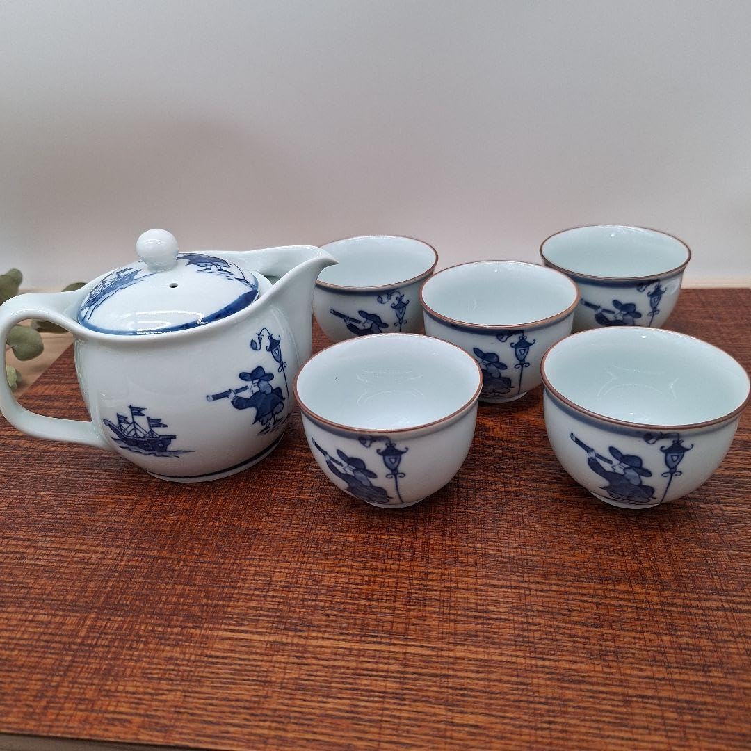 有田焼 雅峯窯 異人柄 茶器セット 急須 湯呑み 湯飲み 湯のみ Amazon