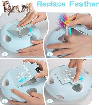 Rechargeable Interactive Cat Toy, Blue