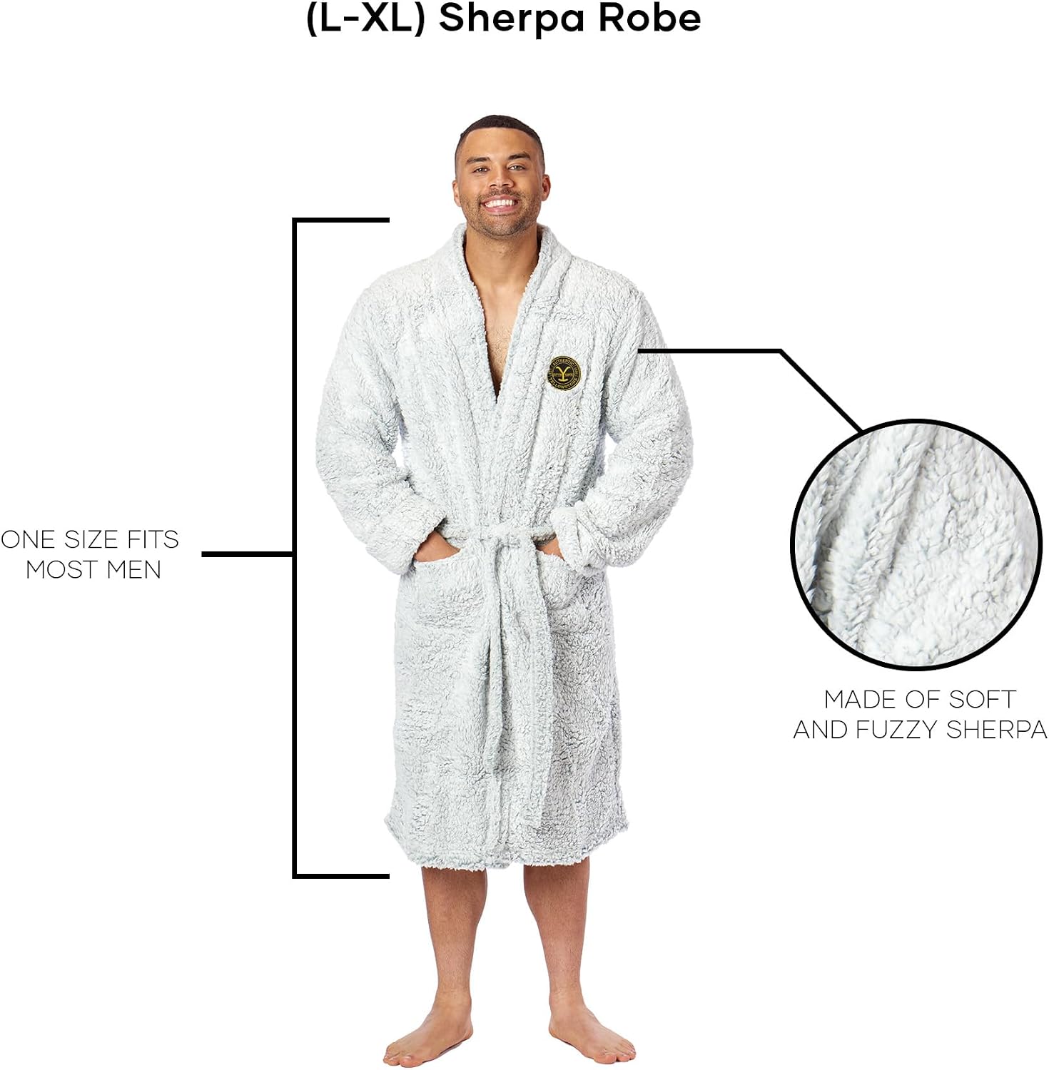 NORTHWEST Yellowstone Sherpa Bath Robe, 26" x 47", Yellowstone