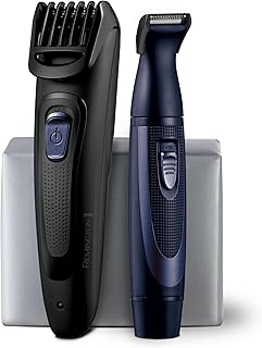 Remington Rechargeable Beard Trimmer Kit for Mustaches, Nose Hair, and Light Detailing and Grooming with Bonus Battery Nose Trimmer