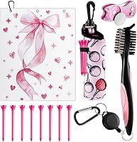 Vista 13 de Liliful Kit de Accesorios de Golf de 12 Piezas, Incluye Bolsa para Pelotas de Golf con Gancho, Toalla, Tees, Marcador de Pelota Magnético