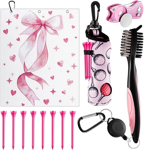 Miniatura 13 de Liliful Kit de Accesorios de Golf de 12 Piezas, Incluye Bolsa para Pelotas de Golf con Gancho, Toalla, Tees, Marcador de Pelota Magnético