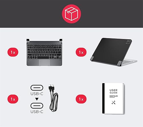 Miniatura 10 de Brydge Teclado inalámbrico 11.0 Pro+ con trackpad, compatible con iPad Pro de 11 pulgadas (1, 2 y 3 generación), trackpad multitáctil nativo, teclas