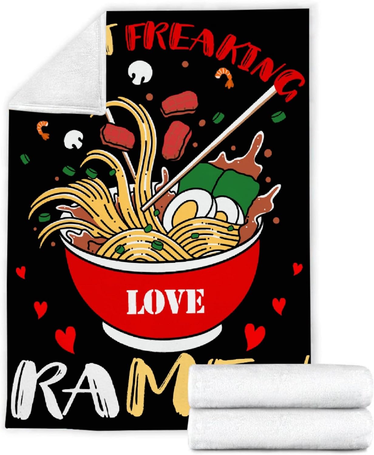 I Just Freaking Love Ramen Soft Blanket for Couch Nap All-Seasons Animal Tapestry Home Decor- Gifts for Child Women Fuzzy Cozy Throws 30"x40" for Pet - Image 6