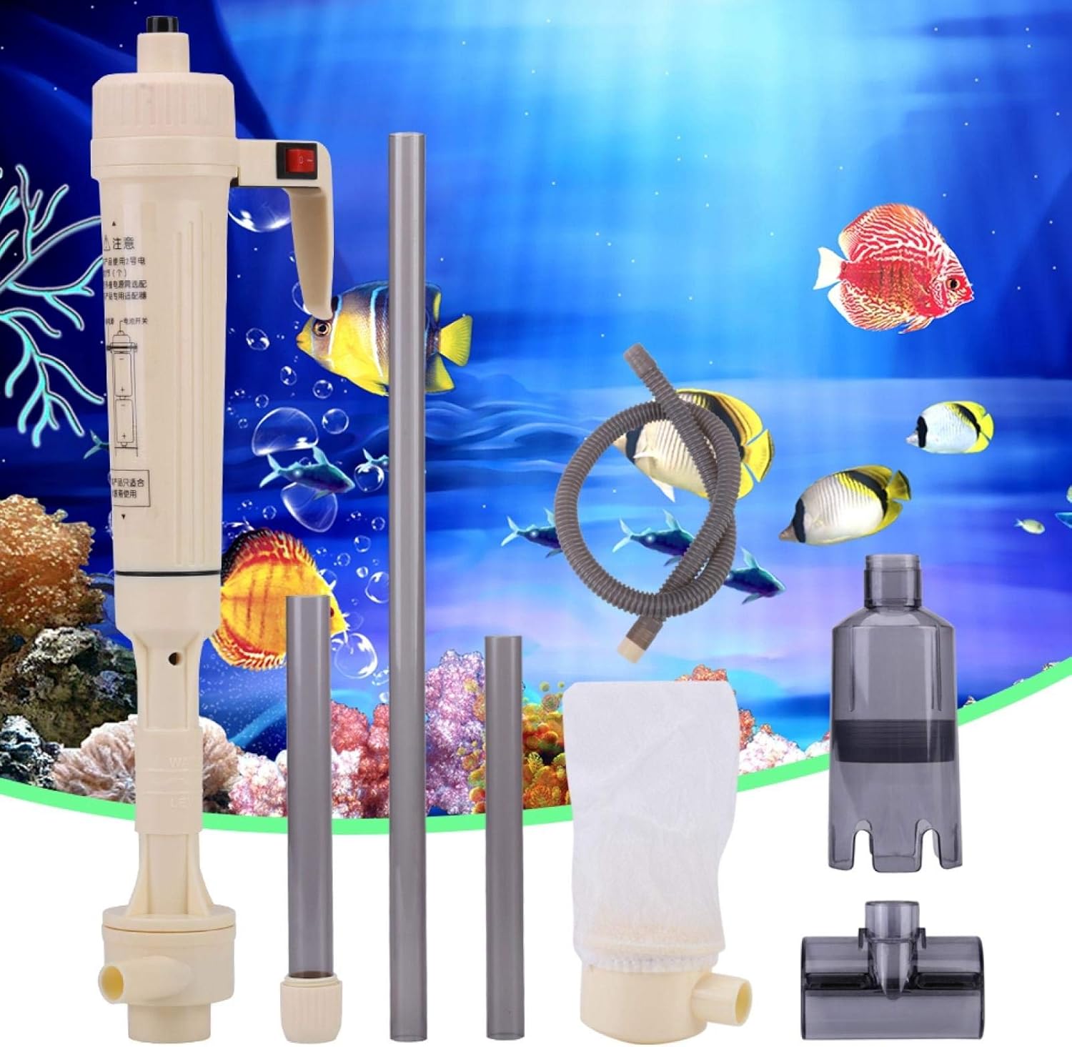 Gravel Vacuum For Aquarium, Aquarium water changer battery-operated aquarium gravel cleaner